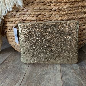kate spade sparkler clutch, gold